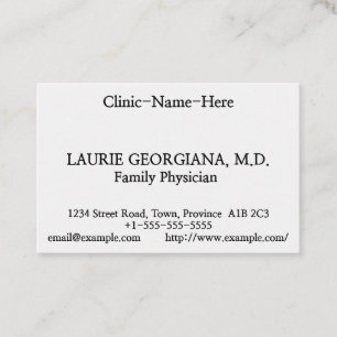 Einfache, minimale Visitenkarte