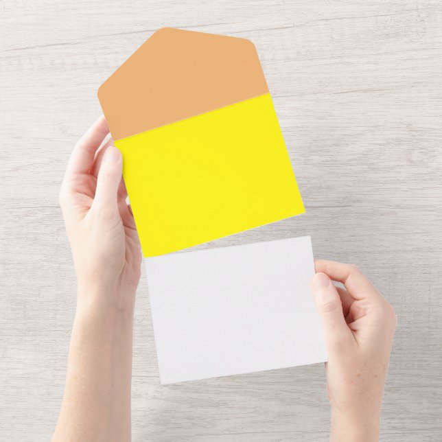 einfache minimale Vollfarbe All In One Einladung (Abreißen)