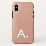 Einfache Minimalistisch Blush Dusty Pink Custom In Case-Mate iPhone Hülle<br><div class="desc">Einfache Minimalistisch Blush Pink Custom Initial iPhone X Case</div>