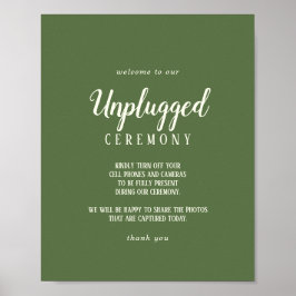Einfache Minimalistisch|Dark Sage Unplugged Zeremo Poster