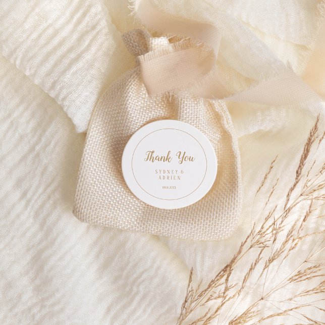 Einfache Minimalistisch|Gold Frame Hochzeit Vielen Geschenkanhänger (Von Creator hochgeladen)