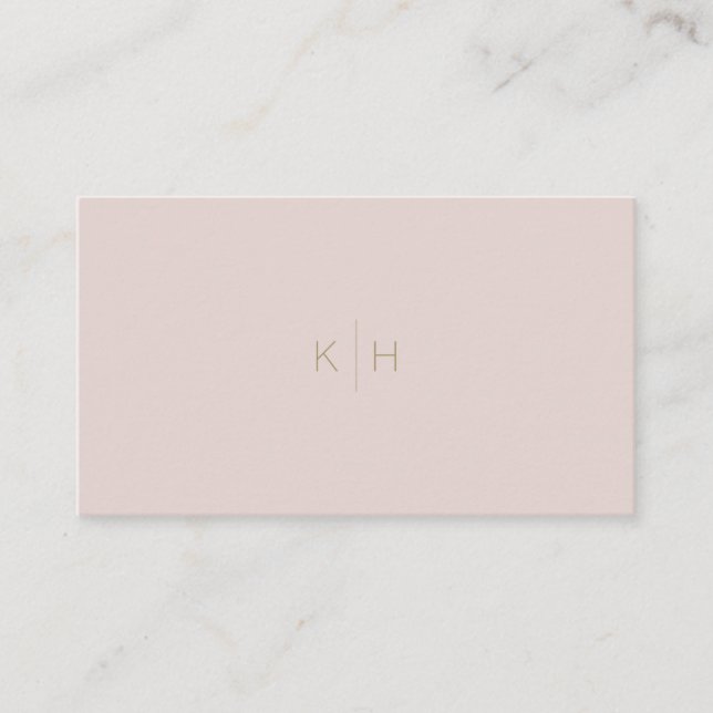 Einfache Minimalistisch rosa Beige Gold-Visitenkar Visitenkarte (Vorderseite)