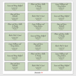 Einfache Minimalistisch|Sage Guest Address Labels