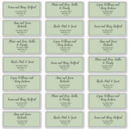 Einfache Minimalistisch|Sage Guest Address Labels