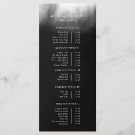 Einfache Minimalistische Abstrakte Schwarz-weiße P Menükarte