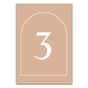 Einfache Minimalistische Arch Wedding Tischnummer