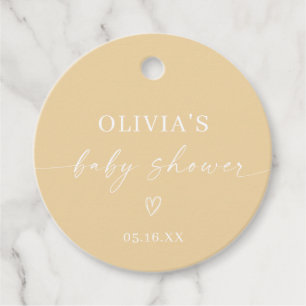 Einfache Minimalistische Babydusche Geschenkanhänger