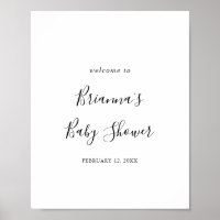 Einfache Minimalistische Babydusche Willkommen