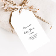 Einfache minimalistische Babyparty Geschenkanhänger