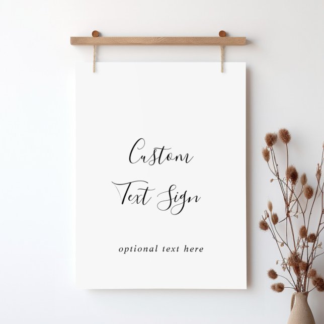 Einfache Minimalistische benutzerdefinierte Textsi Poster (Von Creator hochgeladen)