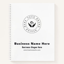 Einfache Minimalistische Bezeichnung | Benutzerdef Notizbuch