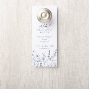 Einfache Minimalistische blaue Wildblume Stören Si Türanhänger