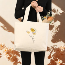Einfache minimalistische Blumen-Tasche