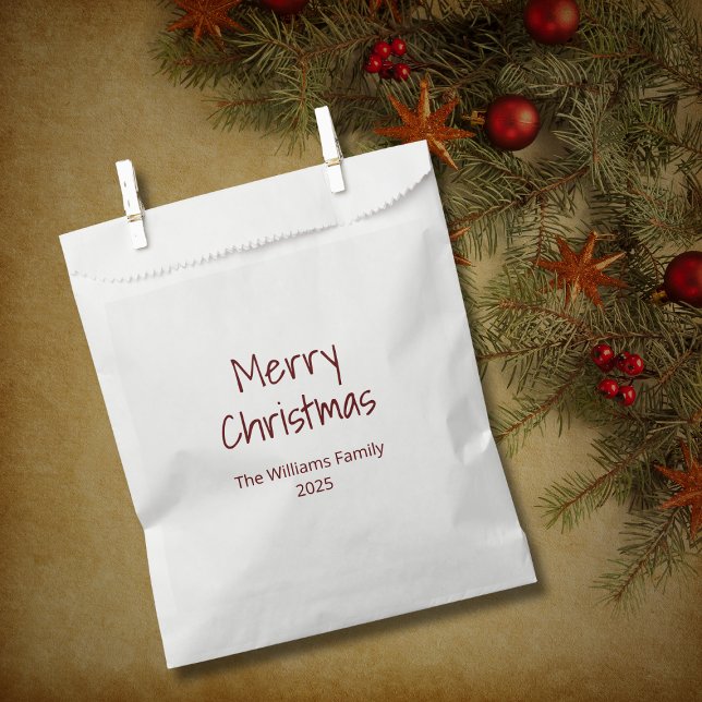 Einfache Minimalistische Boho Moderne Weihnachten Geschenktütchen (Von Creator hochgeladen)