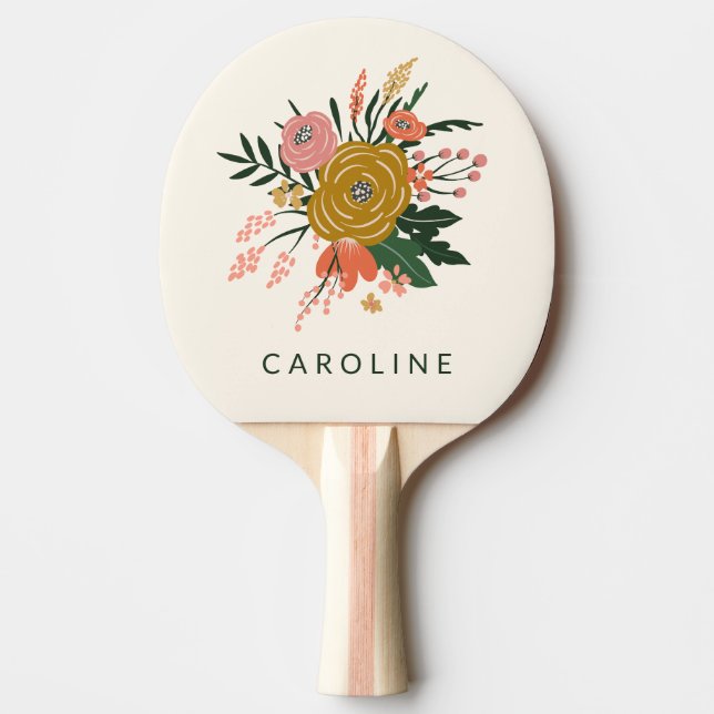 Einfache Minimalistische botanische Blume Personal Tischtennis Schläger (Vorderseite)