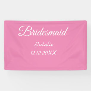 Einfache minimalistische Brautjungfer mit Namen un Banner