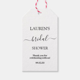 Einfache minimalistische Brautparty-Tags Geschenkanhänger