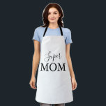 Einfache Minimalistische Calligraphie Super-Mama Schürze<br><div class="desc">Diese einfache minimalistische Kalligrafie Super Mama Schürze ist das ideale Geschenk,  um Ihre Mutter für einen rustikalen Muttertag zu präsentieren. Das einfache und elegante Design zeichnet sich durch klassische und extravagante Schriftzeichen in Schwarz und Weiß aus.</div>