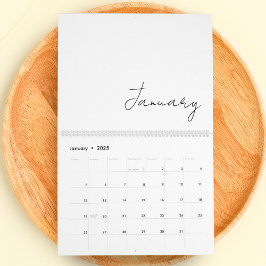 Einfache Minimalistische Chic-Schrift für die 2025 Kalender