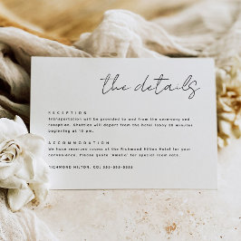 Einfache Minimalistische Details Mitteilungskarte