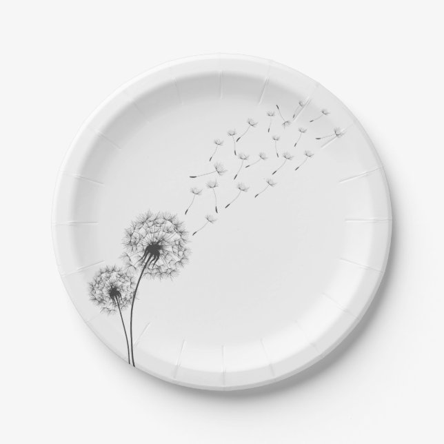 Einfache Minimalistische durchbrennenpapierplatte Pappteller (Vorderseite)