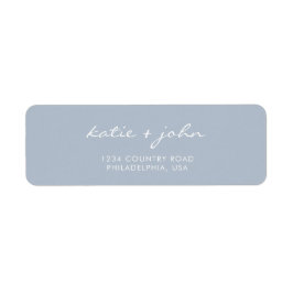Einfache Minimalistische Dusty Blue-Hochzeitadress