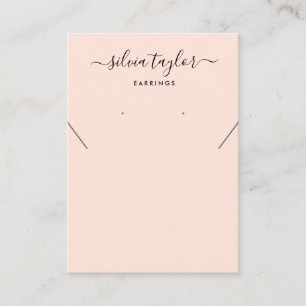 Einfache minimalistische Earring-Kette-Grafikkarte Visitenkarte