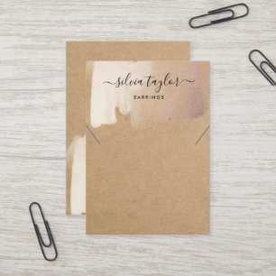 Einfache minimalistische Earring-Kette-Grafikkarte Visitenkarte