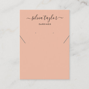 Einfache minimalistische Earring-Kette-Grafikkarte Visitenkarte