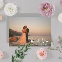Einfache Minimalistische Ein-Foto Hochzeit Vielen 