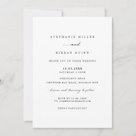Einfache Minimalistische Einladung zur Hochzeit