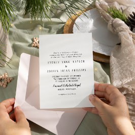 Einfache Minimalistische Einladung zur Hochzeit