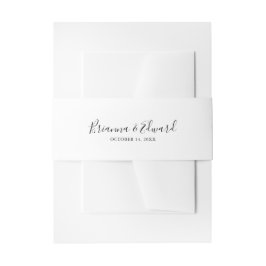 Einfache minimalistische Einladung zur Hochzeit Einladungsbanderole