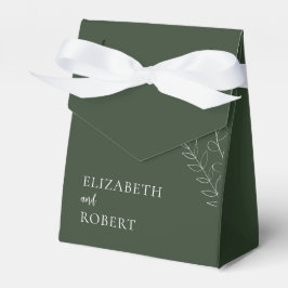 Einfache Minimalistische Elegant Hochzeitssage Grü Geschenkschachtel