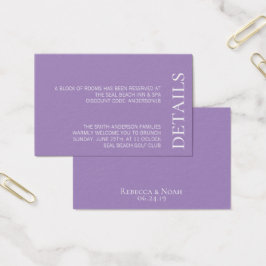 Einfache Minimalistische Elegant-Lavendel-Hochzeit