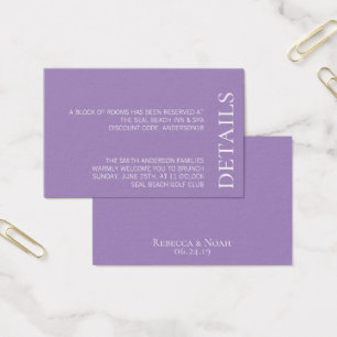 Einfache Minimalistische Elegant-Lavendel-Hochzeit