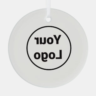 Einfache minimalistische elegante benutzerdefinier ornament aus glas