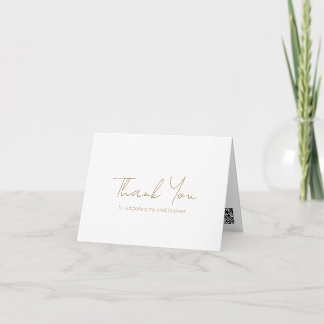 Einfache Minimalistische Elegante Modernes Gold Bu Dankeskarte (Vorderseite)