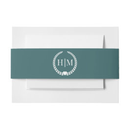 Einfache Minimalistische Erdwälder-Aquamarine Mono Einladungsbanderole