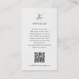 Einfache Minimalistische Eukalyptus-Hochzeit Begleitkarte