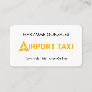 Einfache Minimalistische Flughafentaxi Visitenkarte
