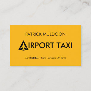 Einfache Minimalistische Flughafentaxi Visitenkarte