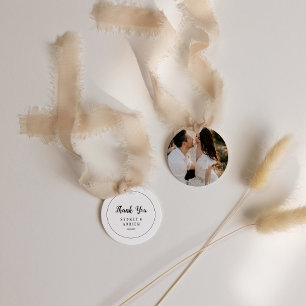 Einfache Minimalistische Foto-Rahmen Hochzeit Viel Geschenkanhänger