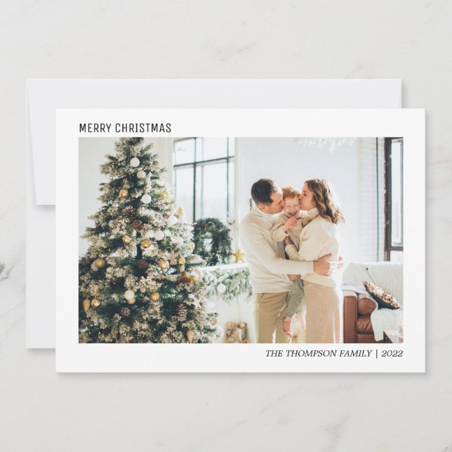 Einfache Minimalistische Foto Weihnachten (Vorderseite)