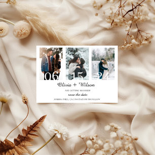 Einfache Minimalistische FotoCollage Save The Date