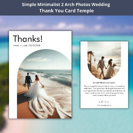 Einfache Minimalistische Fotos mit zwei Armen Dank Einladung