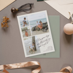 Einfache Minimalistische Freude Laughter Green Fot Feiertagskarte