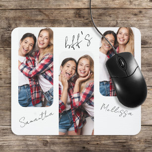 Einfache Minimalistische Freunde Multi-FotoCollage Mousepad