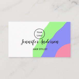 einfache minimalistische Fügen Sie Ihr Logo Text F Visitenkarte