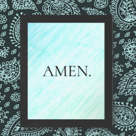 Einfache, Minimalistische Glaubensbekundung Poster